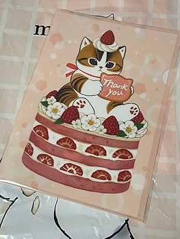 mofusand - もふもふストア ケーキのりにゃんこ クリアファイル ステッカー バッグセット mofusand - もふもふストア ケーキのりにゃんこ クリアファイル